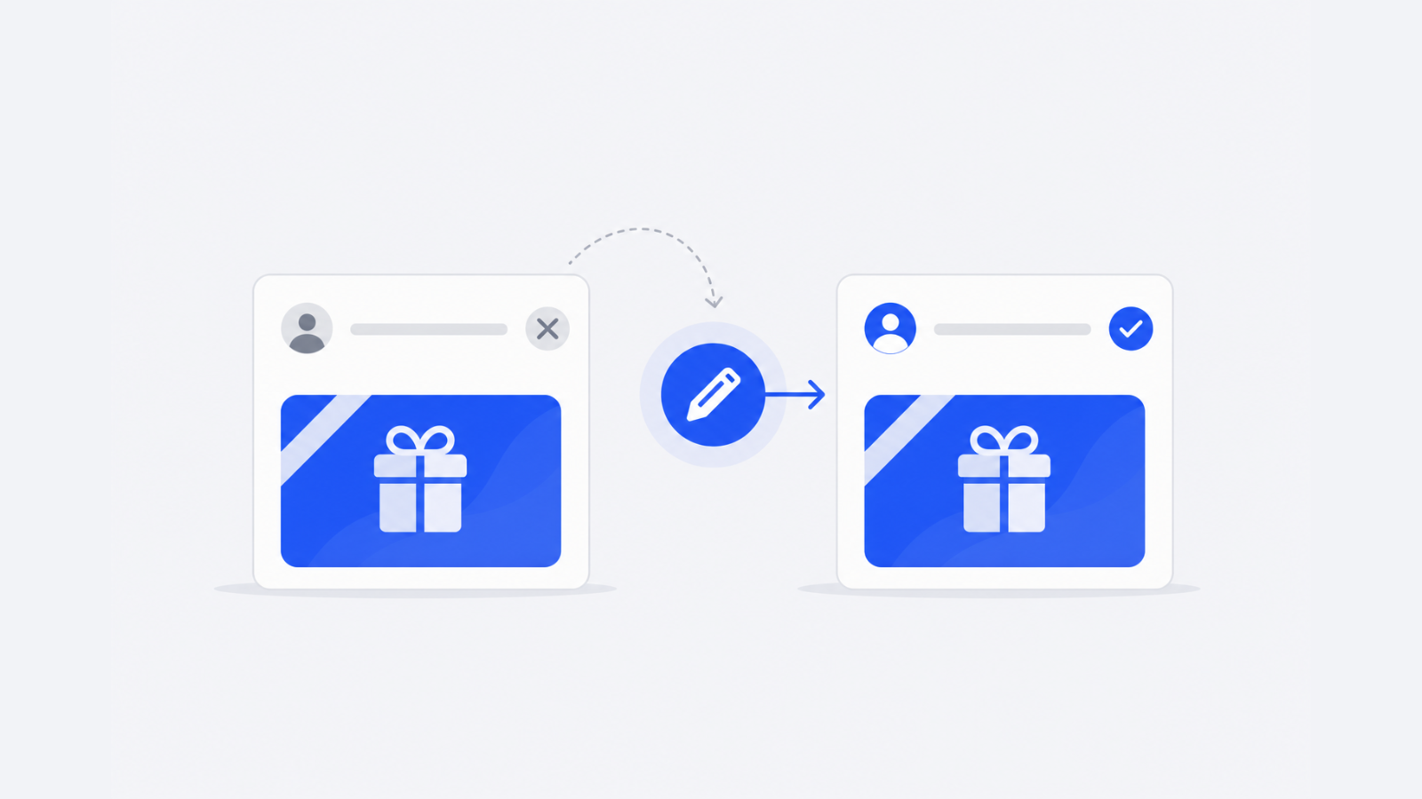 Correct the recipient email address before resending an employee gift card