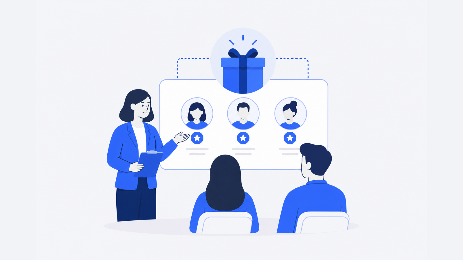 Briefing managers on fair employee recognition gift card nominations