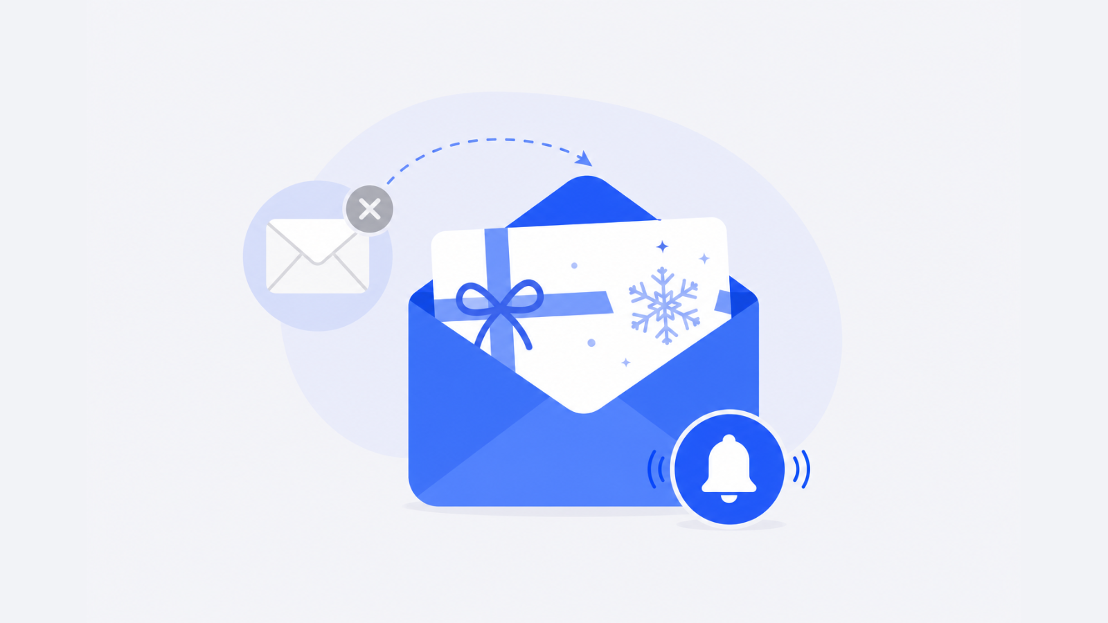 Holiday gift card follow-up messages for a missed first email