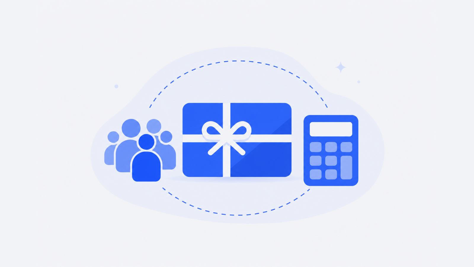 Holiday employee recognition gift card budget by eligible headcount
